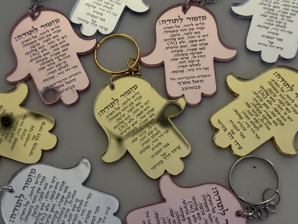 מחזיק מפתחות  בצורת חמסה