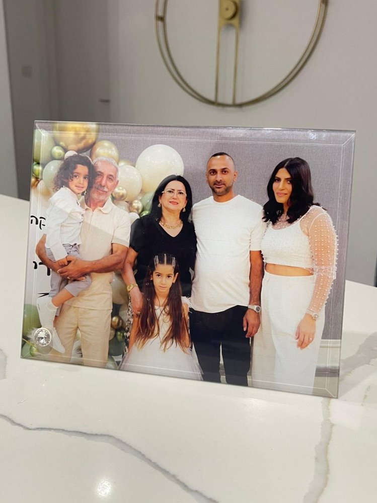 תמונה מזכוכית רגל יהלום